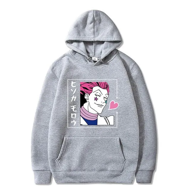 Japanese Anime Funny Killua Eyes Killua HxH Hoodies 2020 Winter Japan Style Hunter X Hunter Sweatshirts Streetwear for Women/men