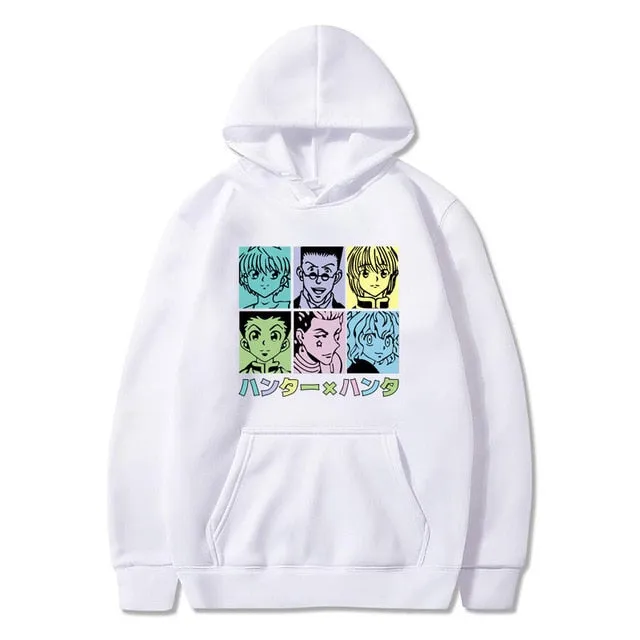 Japanese Anime Funny Killua Eyes Killua HxH Hoodies 2020 Winter Japan Style Hunter X Hunter Sweatshirts Streetwear for Women/men