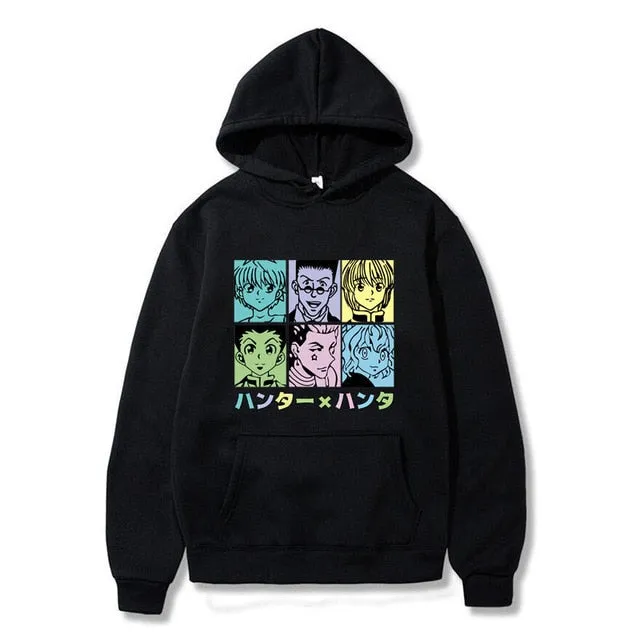 Japanese Anime Funny Killua Eyes Killua HxH Hoodies 2020 Winter Japan Style Hunter X Hunter Sweatshirts Streetwear for Women/men