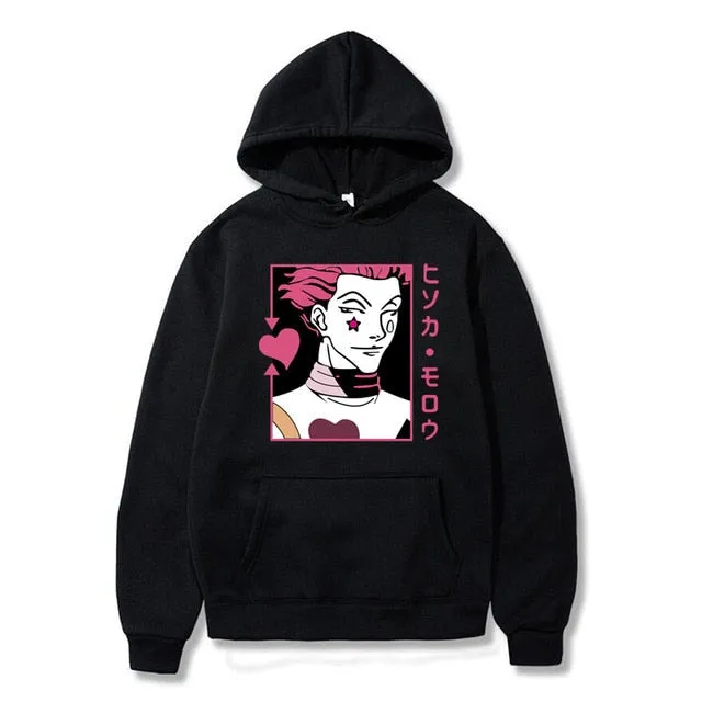 Japanese Anime Funny Killua Eyes Killua HxH Hoodies 2020 Winter Japan Style Hunter X Hunter Sweatshirts Streetwear for Women/men