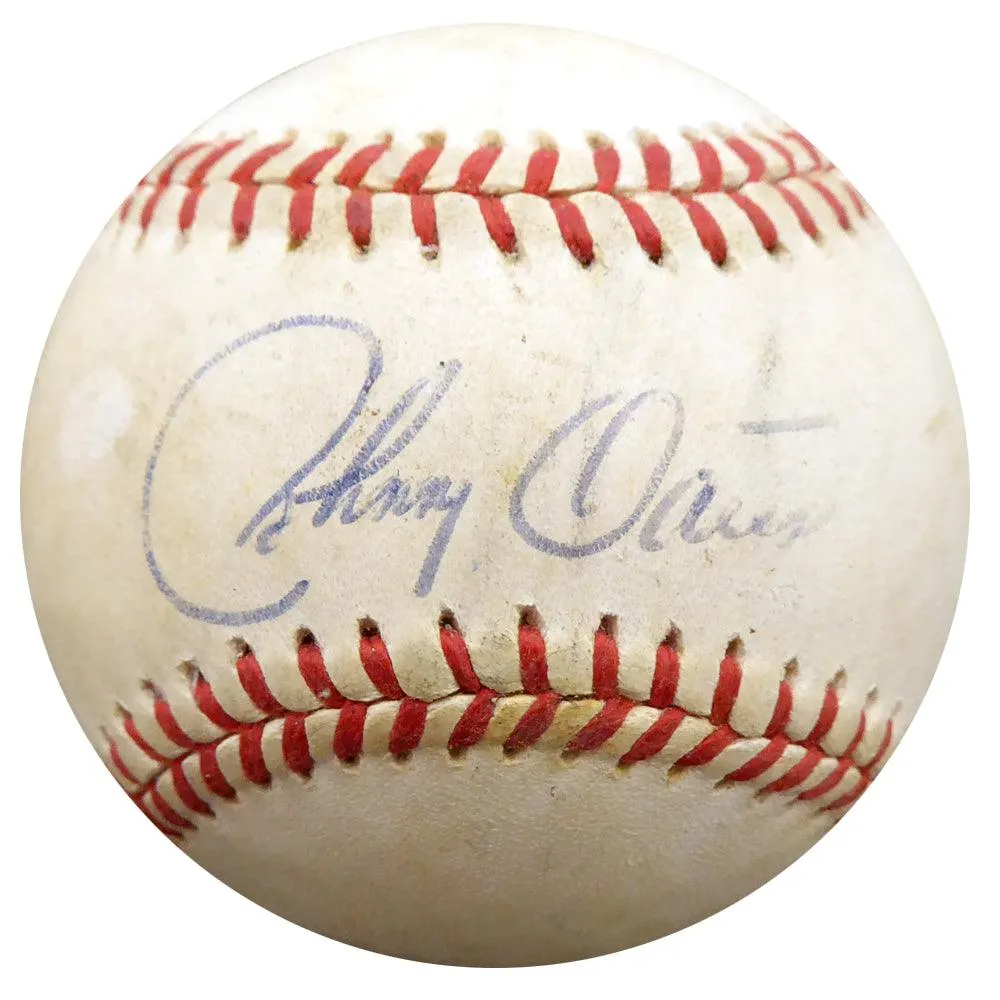 Johnny Oates Autographed Official AL Baseball Los Angeles Dodgers, Baltimore Orioles Beckett BAS #F29536