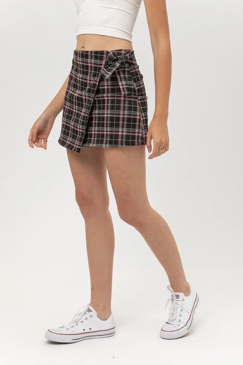 Knit Yarn Dye Plaid Skirt