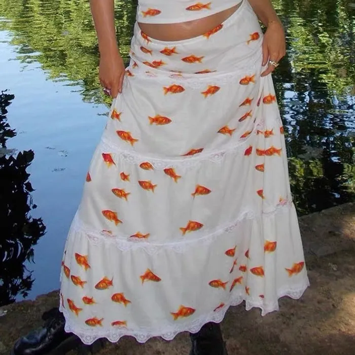 Koi Fish Maxi Skirt