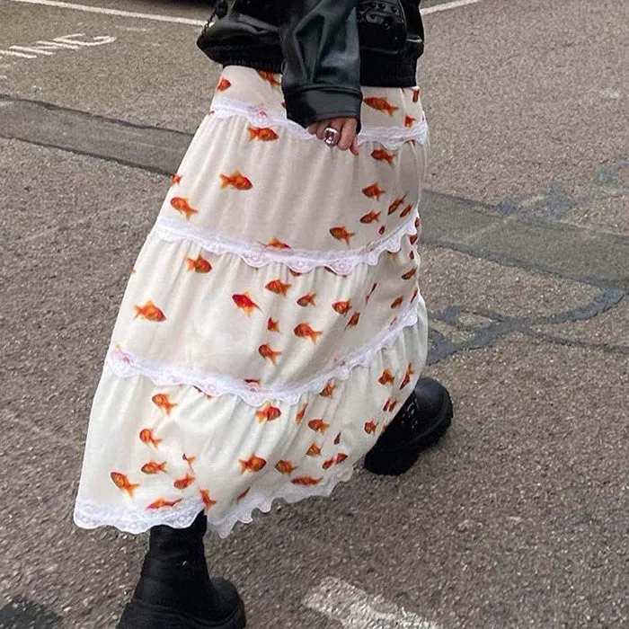 Koi Fish Maxi Skirt