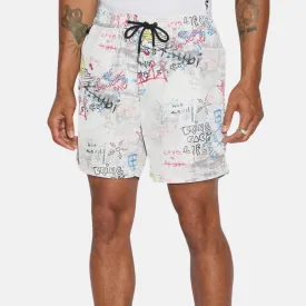 Ksubi White Skrawler Broadshorts