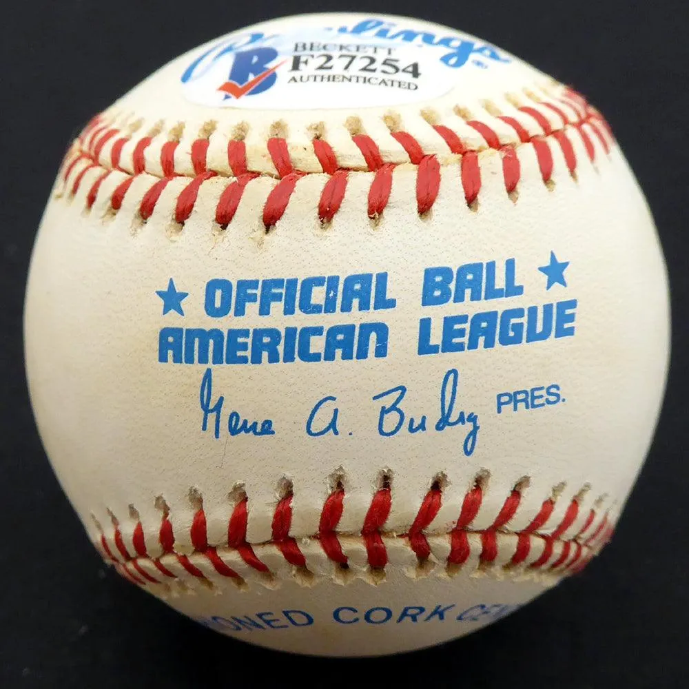 Larry Milbourne Autographed Official AL Baseball New York Yankees, Seattle Mariners Beckett BAS #F27254