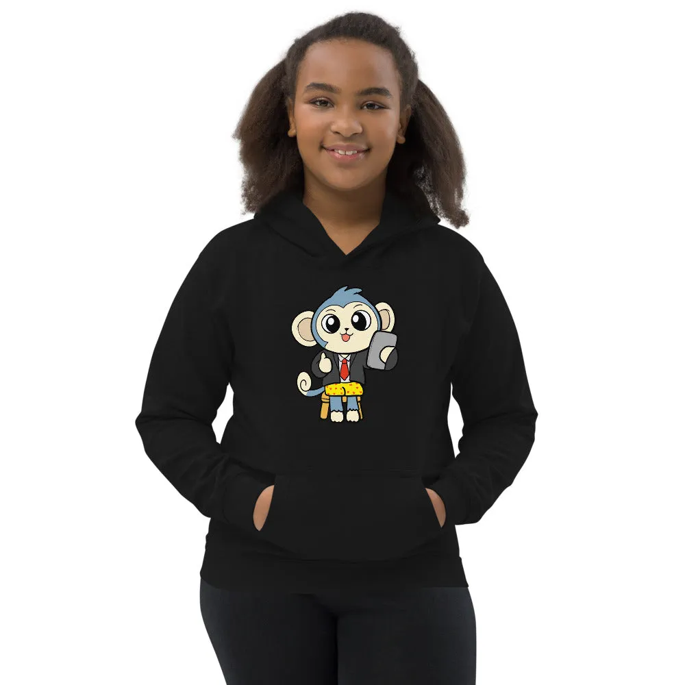 Liberty at Home (School) Cartoon Monkey Kids Hoodie