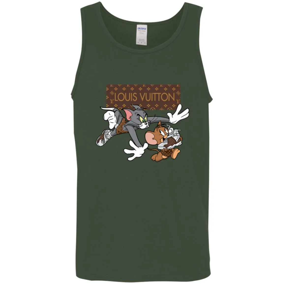 Louis Vuitton Cartoon Tom And Jerry T-shirt Men Cotton Tank