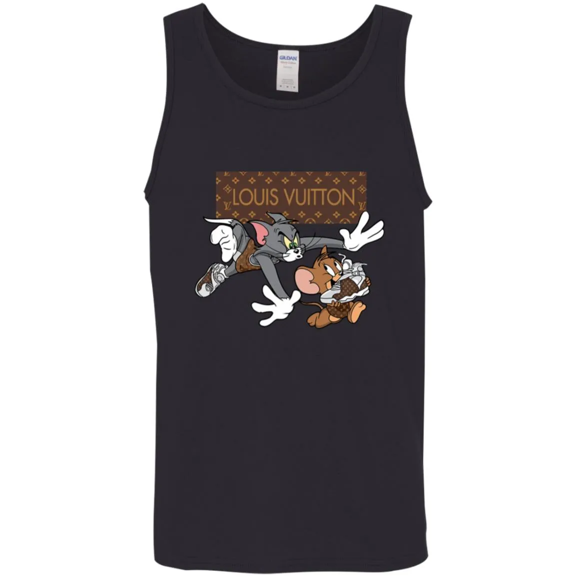 Louis Vuitton Cartoon Tom And Jerry T-shirt Men Cotton Tank