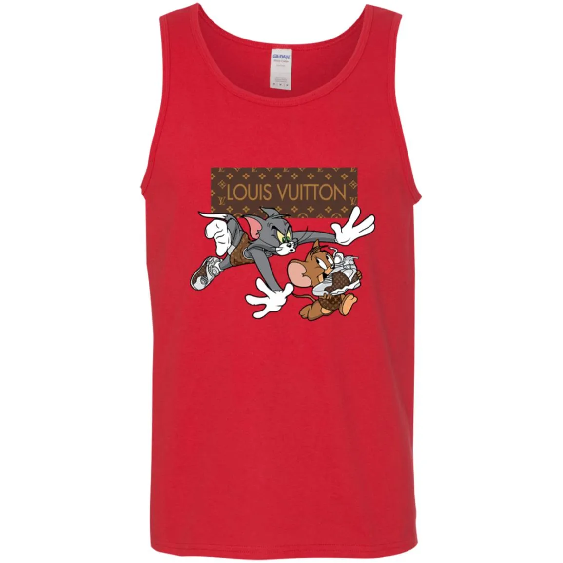 Louis Vuitton Cartoon Tom And Jerry T-shirt Men Cotton Tank