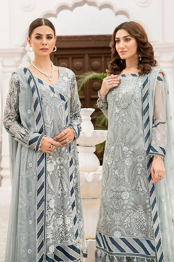 Maryam's Embroidered Luxury Chiffon Collection 2022 Vol-25 – D-32 Majestic Ivory