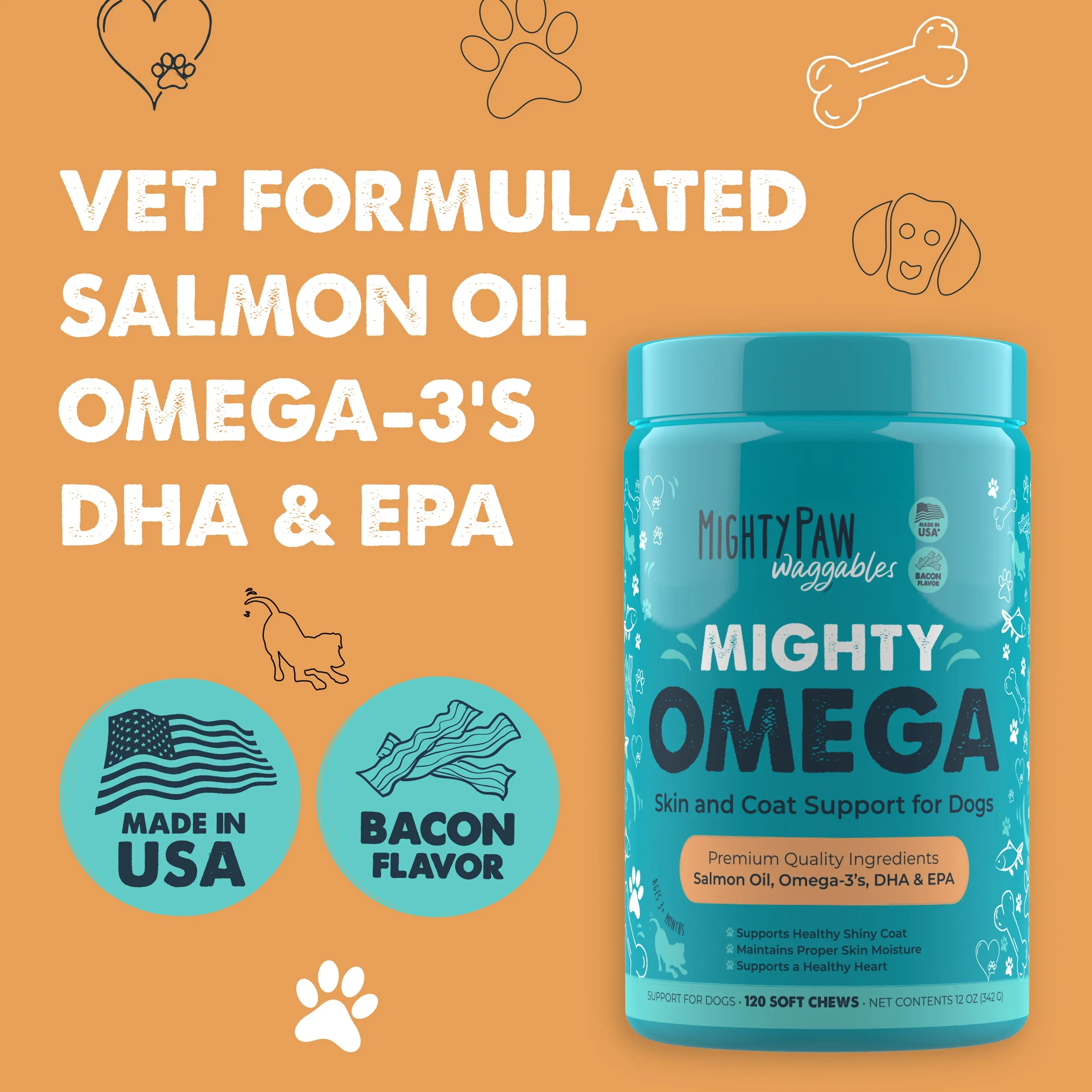 Mighty Omega Salmon Oil Supplement: A Treat for Healthy Skin and Coat