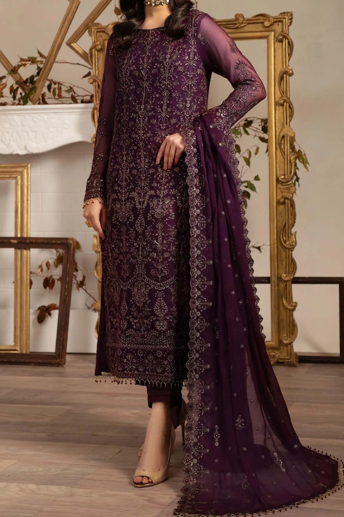 Naqsh by Zarif Unstitched 3 Piece Festive Formals Collection'2023-ZRN-04-Neemal