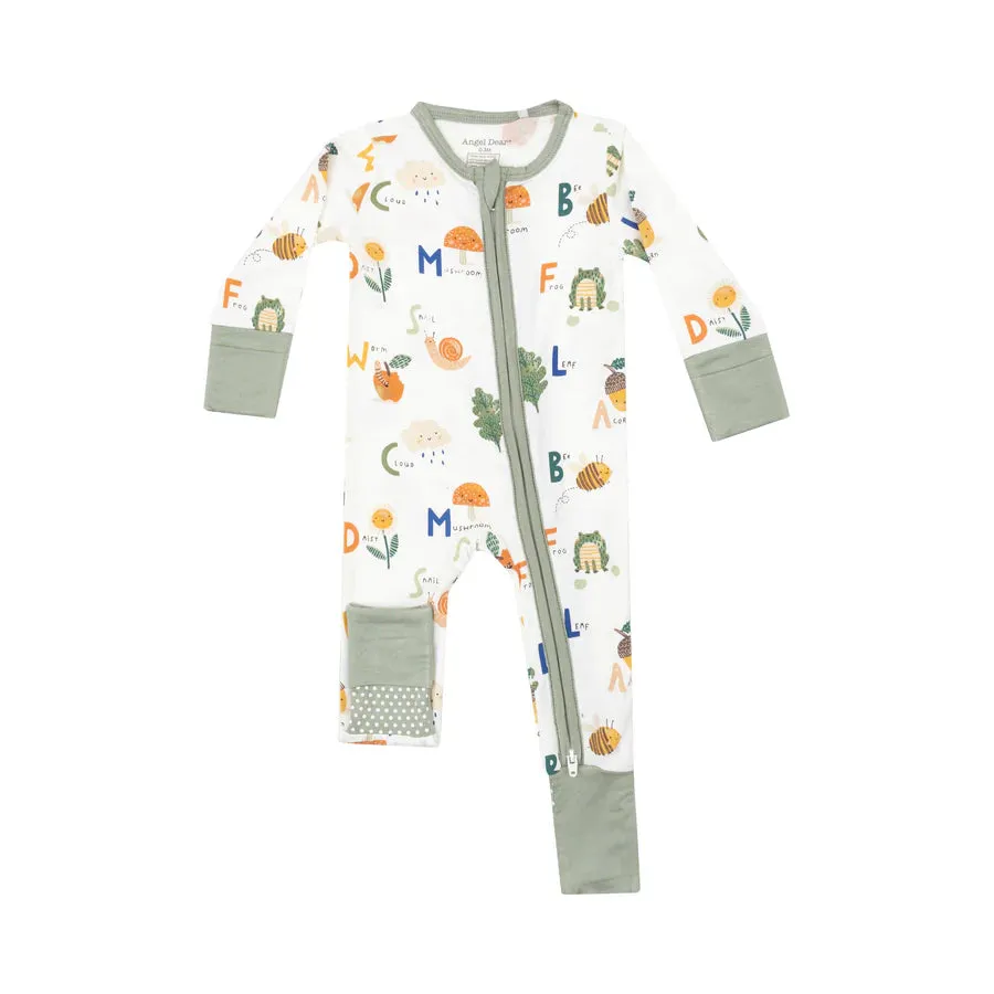 Nature ABC's 2 Way Zipper Convertible Romper/Sleeper