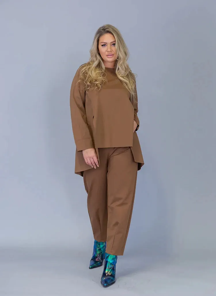 Paolo Tricot Sale, WT220894  Asymmetrical  long Sleeve Top 50% Off Regular Price