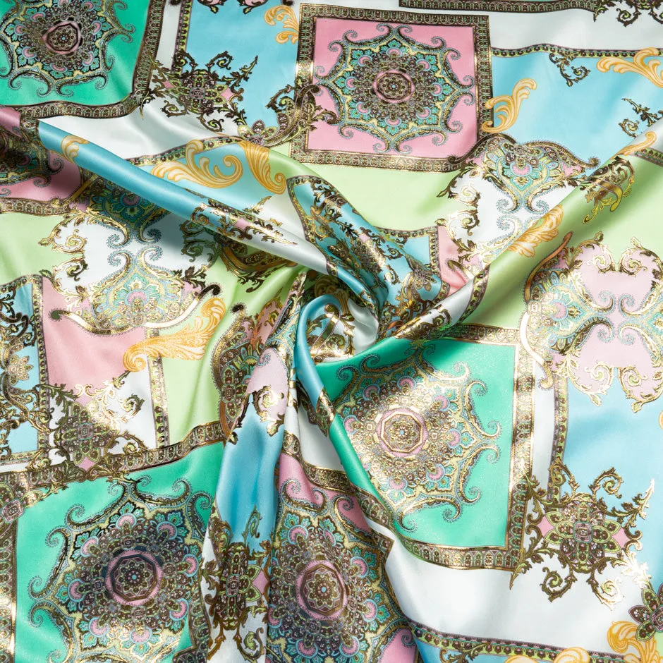 Pastel Coloured Vision Printed Pure Silk