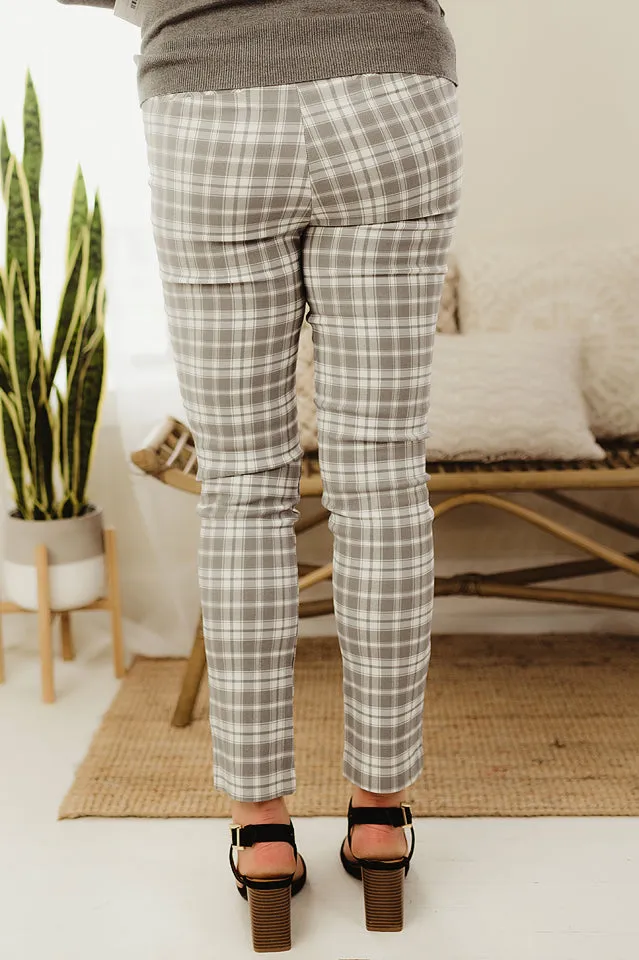 Plaid Jacquard Trousers