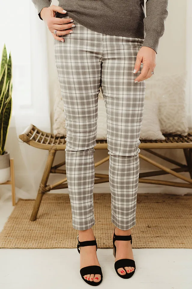 Plaid Jacquard Trousers