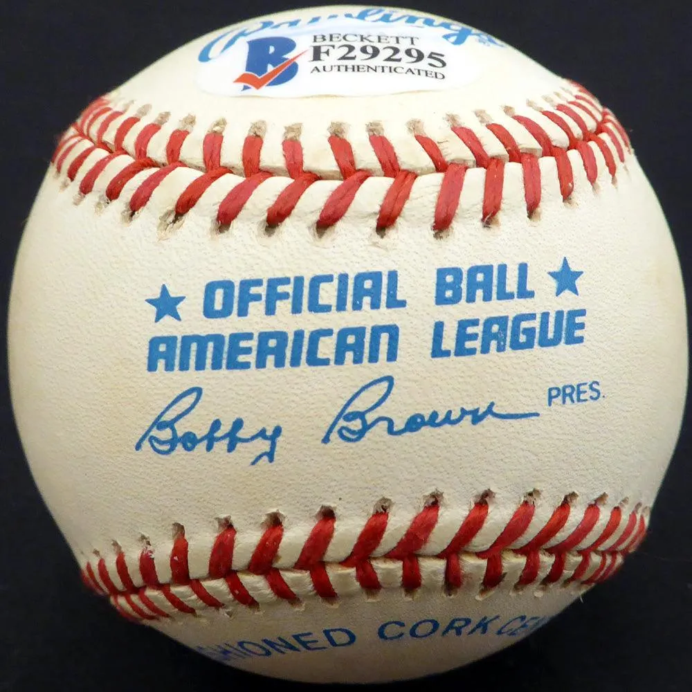 Ron Klimkowski Autographed Official AL Baseball New York Yankees Beckett BAS #F29295