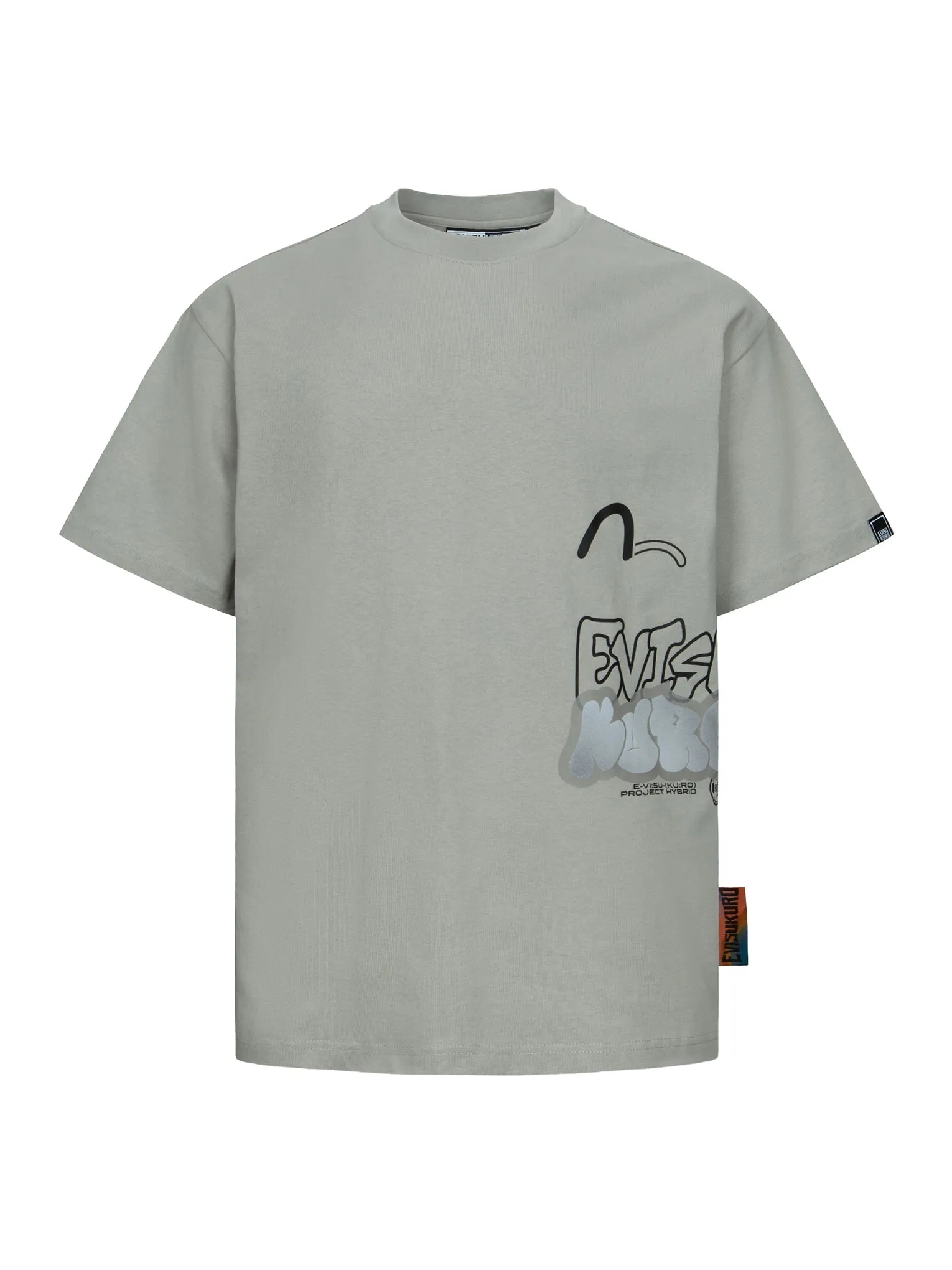 Seagull and Graffiti Logo Print Relax Fit T-Shirt