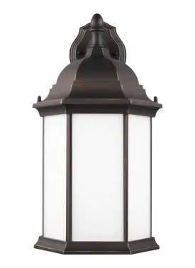 Sevier Collection - Large One Light Downlight Outdoor Wall Lantern | Finish: Antique Bronze - 8438751-71