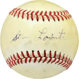 Stan Lopata Autographed Official Feeney National Baseball Philadelphia Phillies, Milwaukee Braves Beckett BAS #V68065