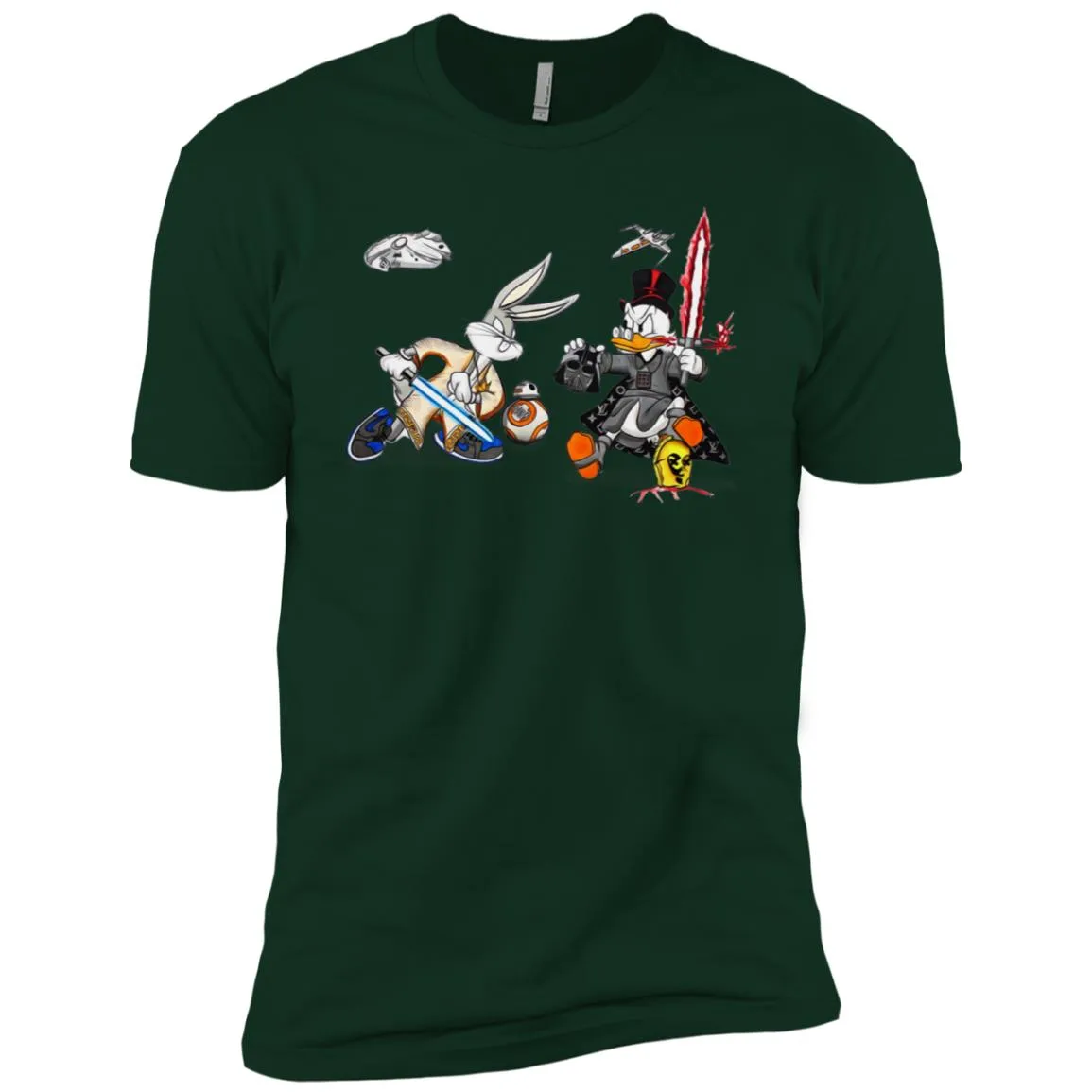 Star Wars T-shirts Rabbit Vs Duck Donald Funny Men Short Sleeve T-Shirt