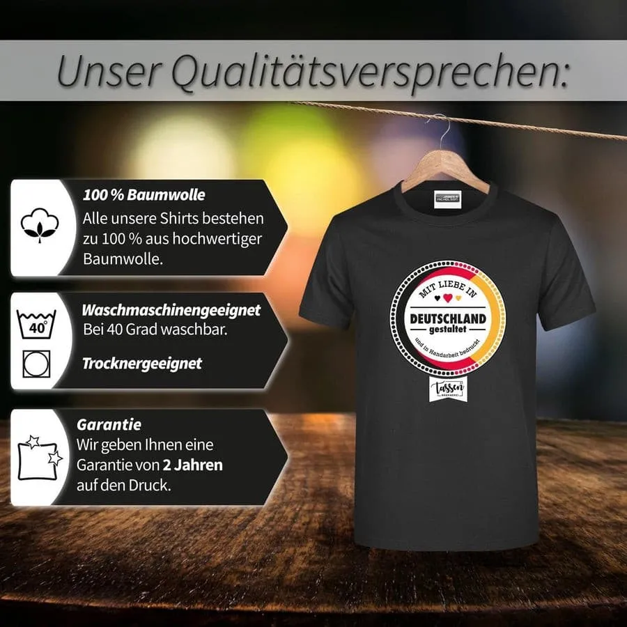 T-Shirt Herren - Ruhe! Papa schaut Handball