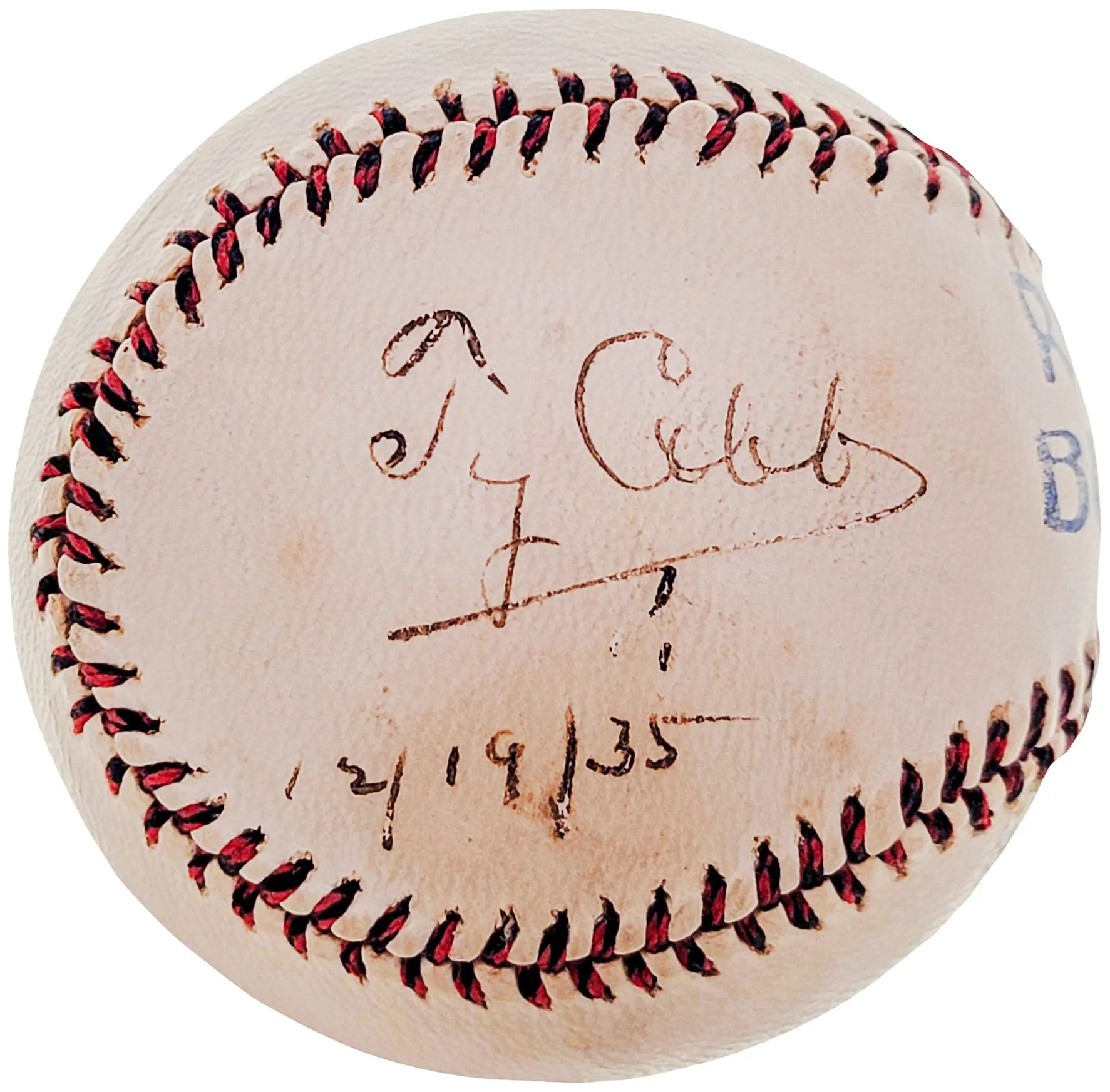 Ty Cobb Autographed Official Reg'lar Fellers Bullseye Baseball Detroit Tigers "12/19/35" PSA/DNA #AJ05873