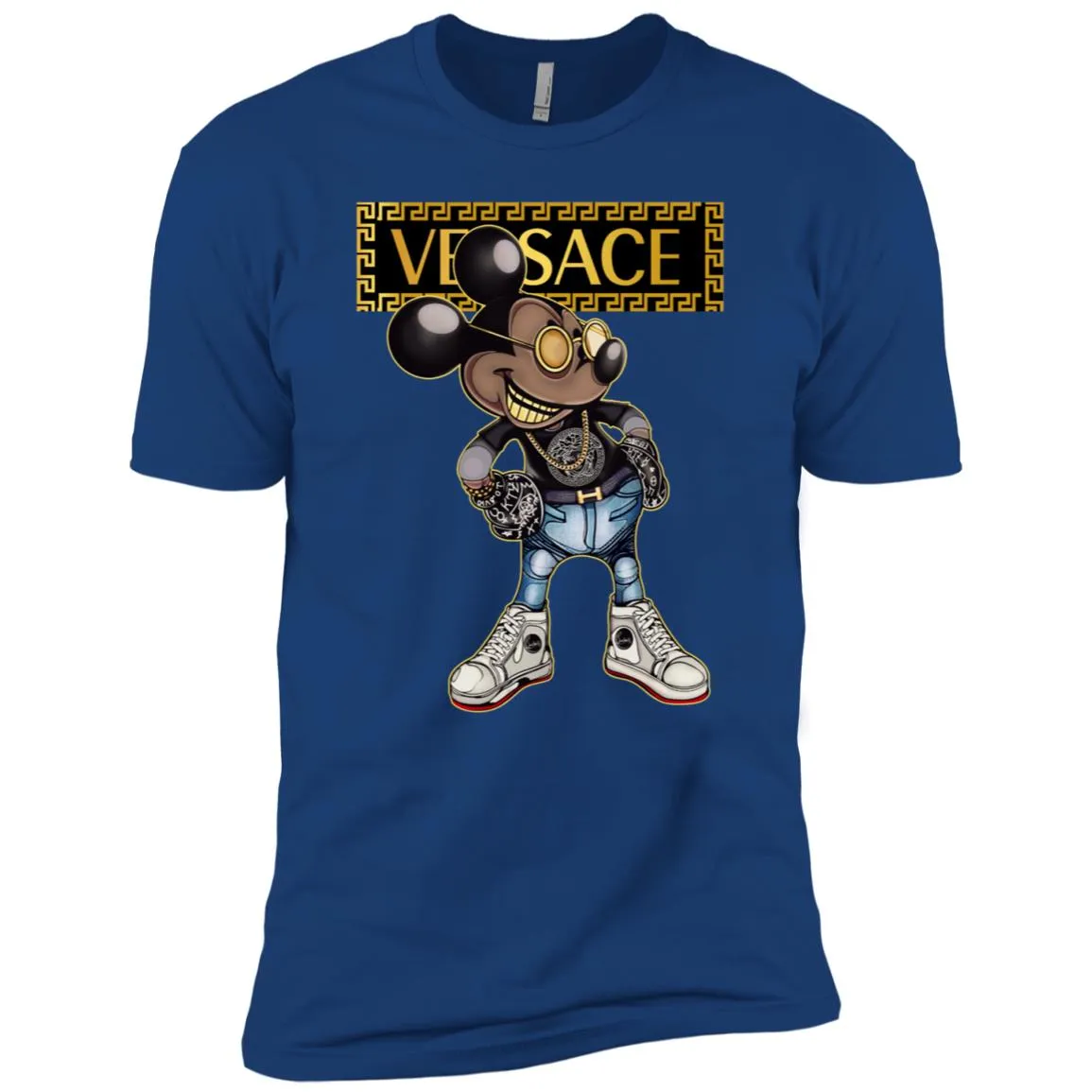 Versace Mickey Mouse Cartoon T-shirt Men Short Sleeve T-Shirt