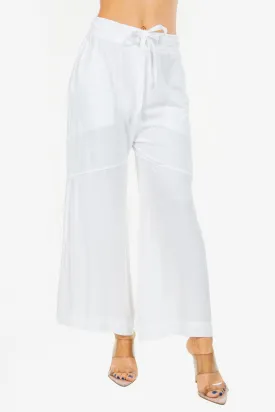 Wide-Leg Terry Lounge Pants