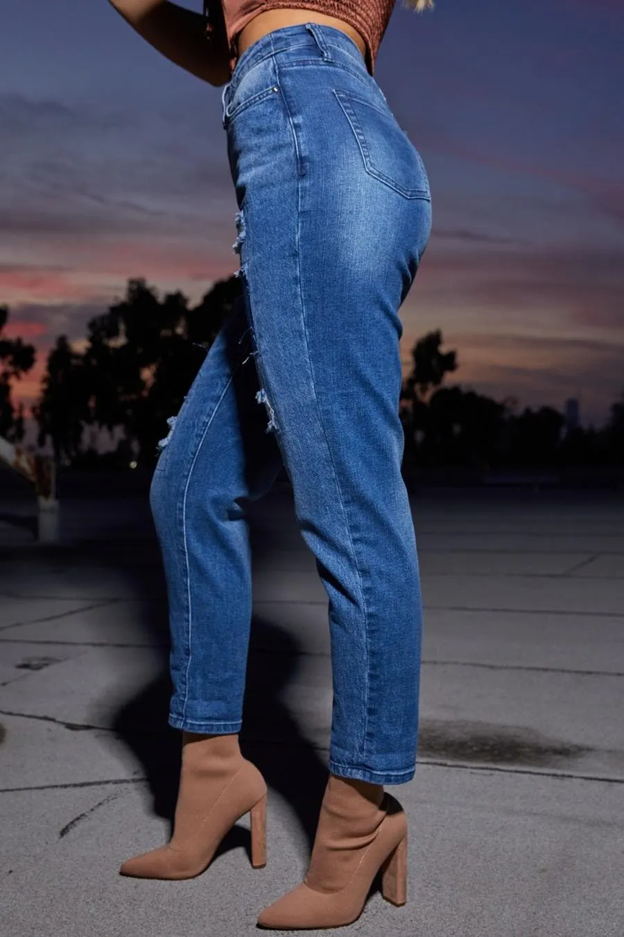 Women's Dream  Straight Patchwork Jean