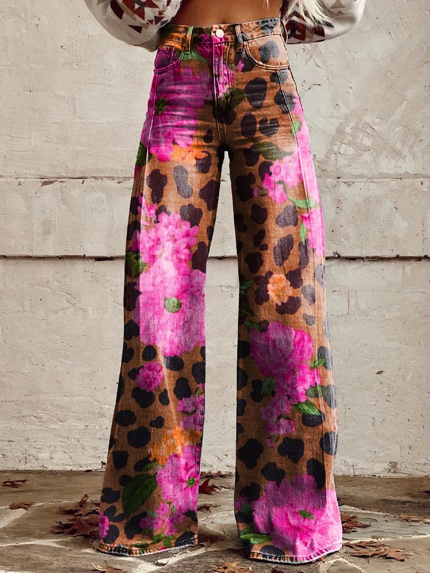 Women's Printed Plus Size Casual Pants