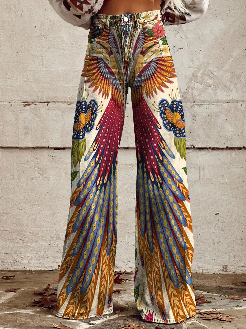 Women's Printed Plus Size Casual Pants