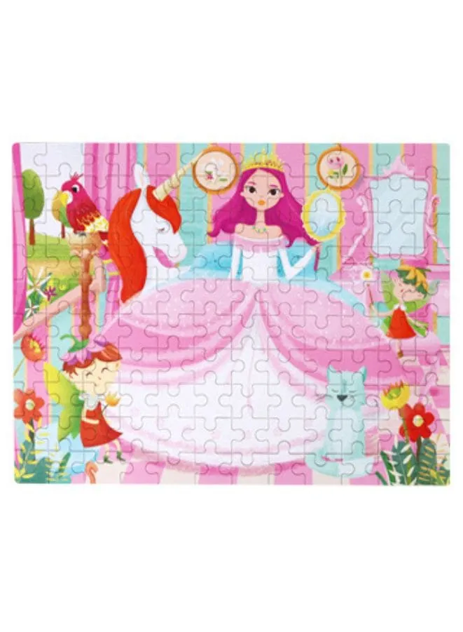 Wooden Jigsaw 120 Pieces Cartoon Animals Fairy Tales Puzzles Children Wood Early Learning Set Montessori Education Toy Kids Gift, Princess